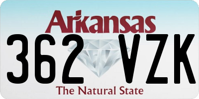 AR license plate 362VZK