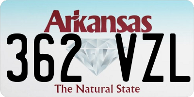 AR license plate 362VZL