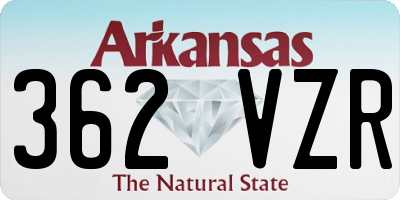 AR license plate 362VZR