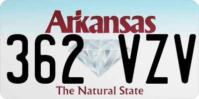 AR license plate 362VZV