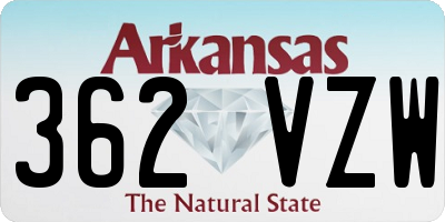 AR license plate 362VZW