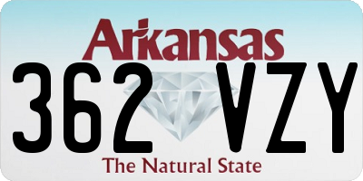 AR license plate 362VZY