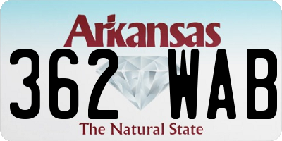 AR license plate 362WAB