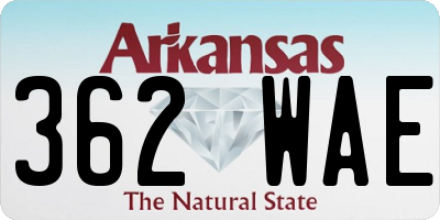 AR license plate 362WAE