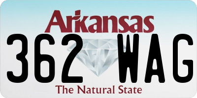 AR license plate 362WAG