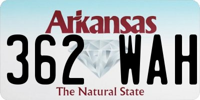 AR license plate 362WAH