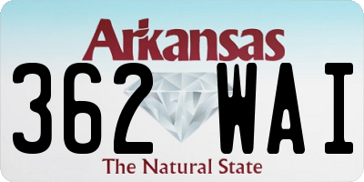 AR license plate 362WAI