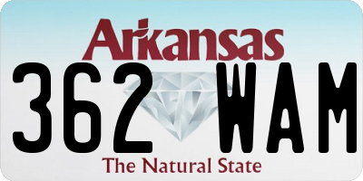 AR license plate 362WAM