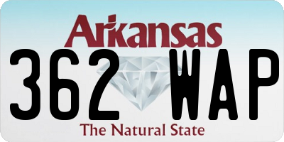AR license plate 362WAP