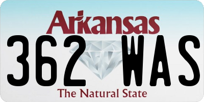 AR license plate 362WAS