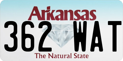AR license plate 362WAT
