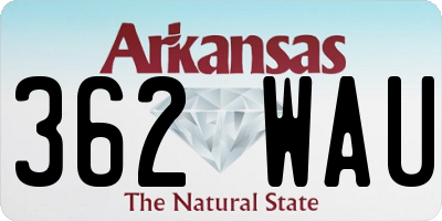 AR license plate 362WAU