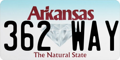 AR license plate 362WAY