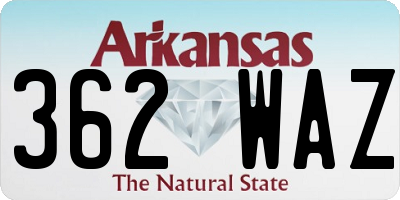AR license plate 362WAZ