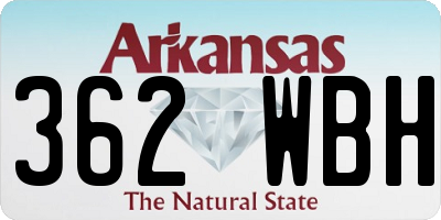AR license plate 362WBH