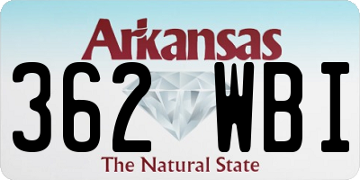 AR license plate 362WBI