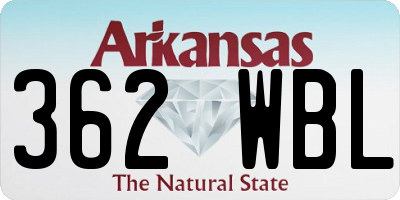 AR license plate 362WBL