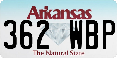 AR license plate 362WBP