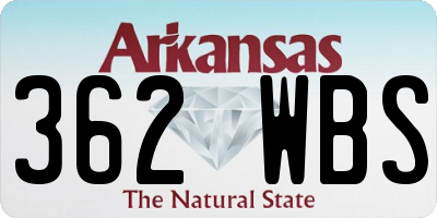 AR license plate 362WBS