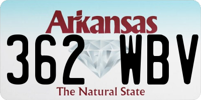 AR license plate 362WBV