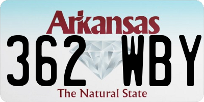 AR license plate 362WBY