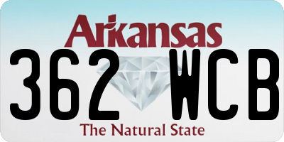 AR license plate 362WCB