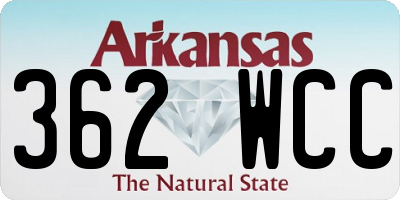 AR license plate 362WCC