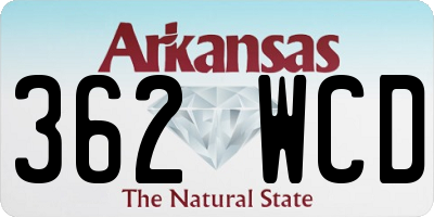 AR license plate 362WCD