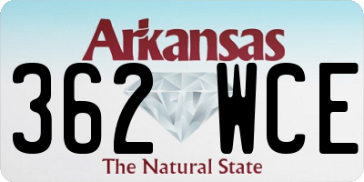 AR license plate 362WCE