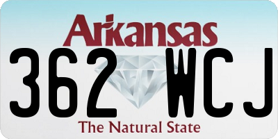 AR license plate 362WCJ