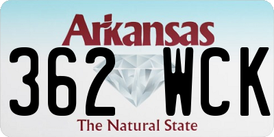 AR license plate 362WCK