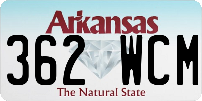 AR license plate 362WCM