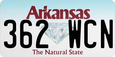 AR license plate 362WCN