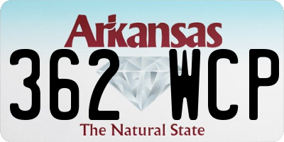 AR license plate 362WCP
