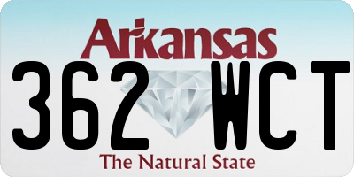 AR license plate 362WCT