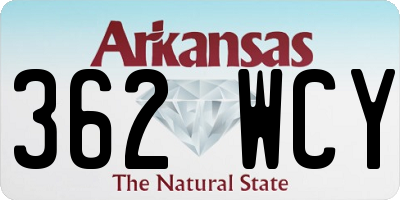 AR license plate 362WCY