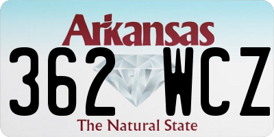 AR license plate 362WCZ