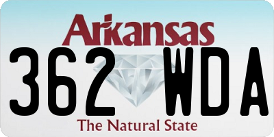 AR license plate 362WDA