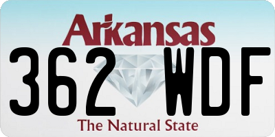 AR license plate 362WDF