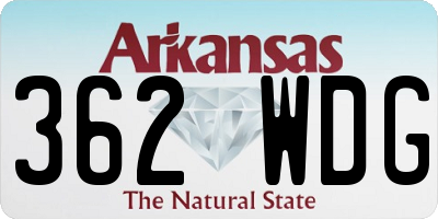 AR license plate 362WDG