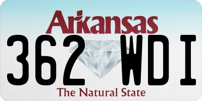 AR license plate 362WDI