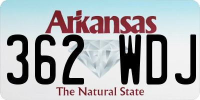 AR license plate 362WDJ