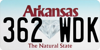 AR license plate 362WDK