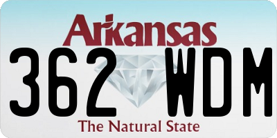 AR license plate 362WDM