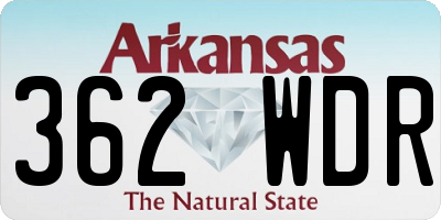 AR license plate 362WDR