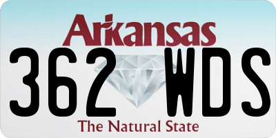 AR license plate 362WDS