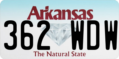 AR license plate 362WDW