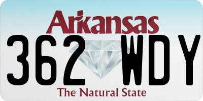 AR license plate 362WDY