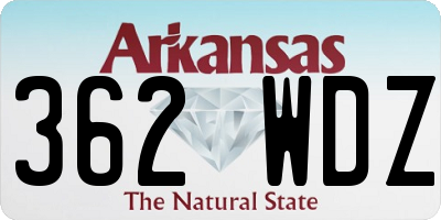 AR license plate 362WDZ