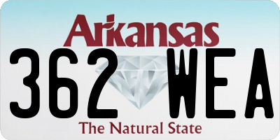 AR license plate 362WEA